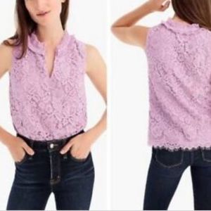 J Crew Lilac Lace Blouse XS